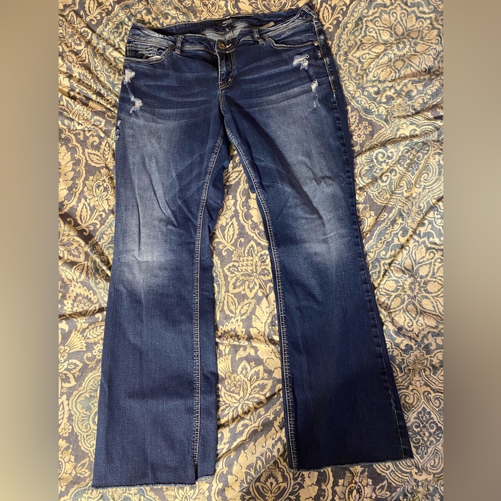 Silver Bootcut Jeans, size 16.